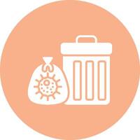 Trash Glyph Multi Circle Icon vector