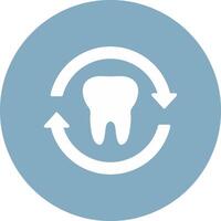 Tooth Glyph Multi Circle Icon vector