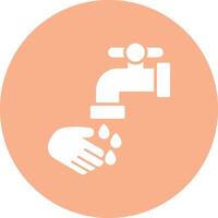 Washing Hands Glyph Multi Circle Icon vector