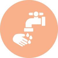 Washing Hands Glyph Multi Circle Icon vector