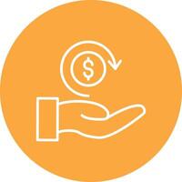 Return Of Investment Line Multi Circle Icon vector