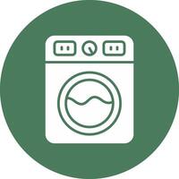 Washing Machine Glyph Multi Circle Icon vector