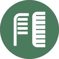 Comb Glyph Multi Circle Icon vector