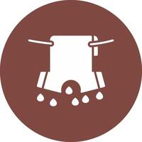 Laundry Glyph Multi Circle Icon vector