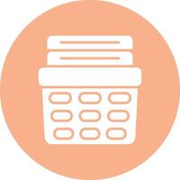 Laundry Basket Glyph Multi Circle Icon vector