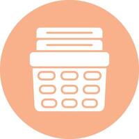 Laundry Basket Glyph Multi Circle Icon vector