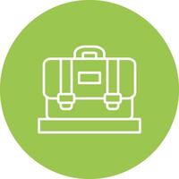 Suitcase Line Multi Circle Icon vector