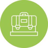 Suitcase Line Multi Circle Icon vector