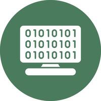 Binary Code Glyph Multi Circle Icon vector