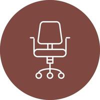 Chair Line Multi Circle Icon vector