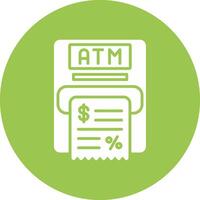 Atm Machine Glyph Multi Circle Icon vector