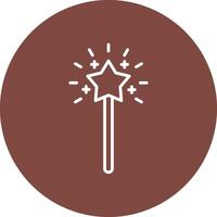 Magic Wand Line Multi Circle Icon vector