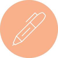 Fountain Pen Line Multi Circle Icon vector