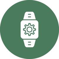 Smartwatch Glyph Multi Circle Icon vector
