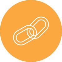Chain Line Multi Circle Icon vector