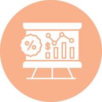 Financial Presentation Glyph Multi Circle Icon vector