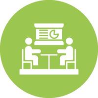 Meeting Glyph Multi Circle Icon vector
