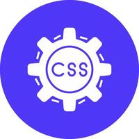 Css Coding Glyph Multi Circle Icon vector