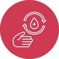 Hand Wash Line Multi Circle Icon vector