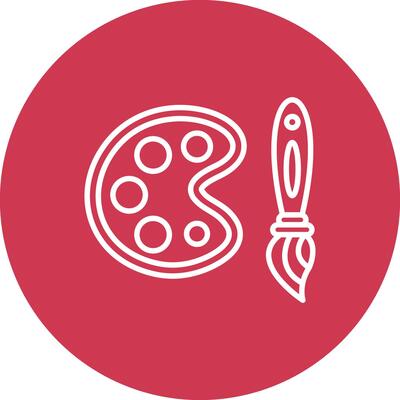 Palette Line Multi Circle Icon