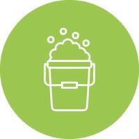 Bucket Line Multi Circle Icon vector