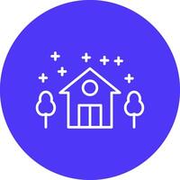 House Line Multi Circle Icon vector