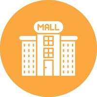 compras centro comercial glifo multi circulo icono vector