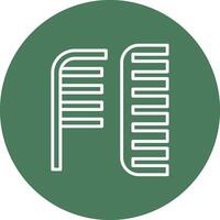 Comb Line Multi Circle Icon vector