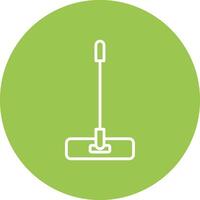 Mop Line Multi Circle Icon vector