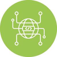 Globe Grid Line Multi Circle Icon vector