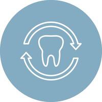 Tooth Line Multi Circle Icon vector