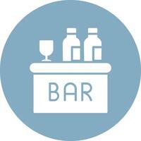 Bar Glyph Multi Circle Icon vector