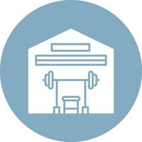 Gym Glyph Multi Circle Icon vector