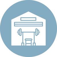 Gym Glyph Multi Circle Icon vector