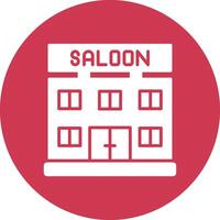 Saloon Glyph Multi Circle Icon vector