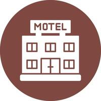 motel glifo multi circulo icono vector