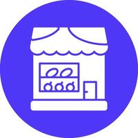 Food Store Glyph Multi Circle Icon vector