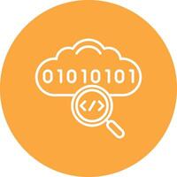 Cloud Coding Line Multi Circle Icon vector