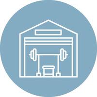 Gym Line Multi Circle Icon vector