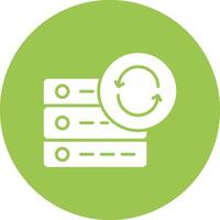 Data Synchronization Glyph Multi Circle Icon vector