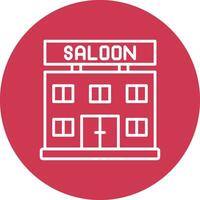 Saloon Line Multi Circle Icon vector