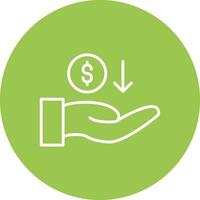 Recieve Money Line Multi Circle Icon vector