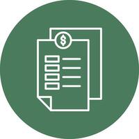 Invoice Line Multi Circle Icon vector