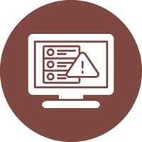 Warning Glyph Multi Circle Icon vector