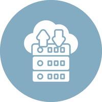 Data Flow Glyph Multi Circle Icon vector