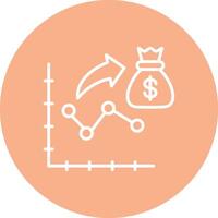 Average Selling Price Line Multi Circle Icon vector