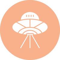 Alien Spaceship Glyph Multi Circle Icon vector