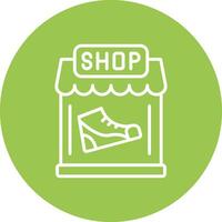 Shoe Shop Line Multi Circle Icon vector