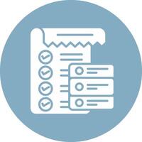 Data List Glyph Multi Circle Icon vector