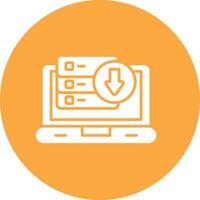 Downloading Data Glyph Multi Circle Icon vector